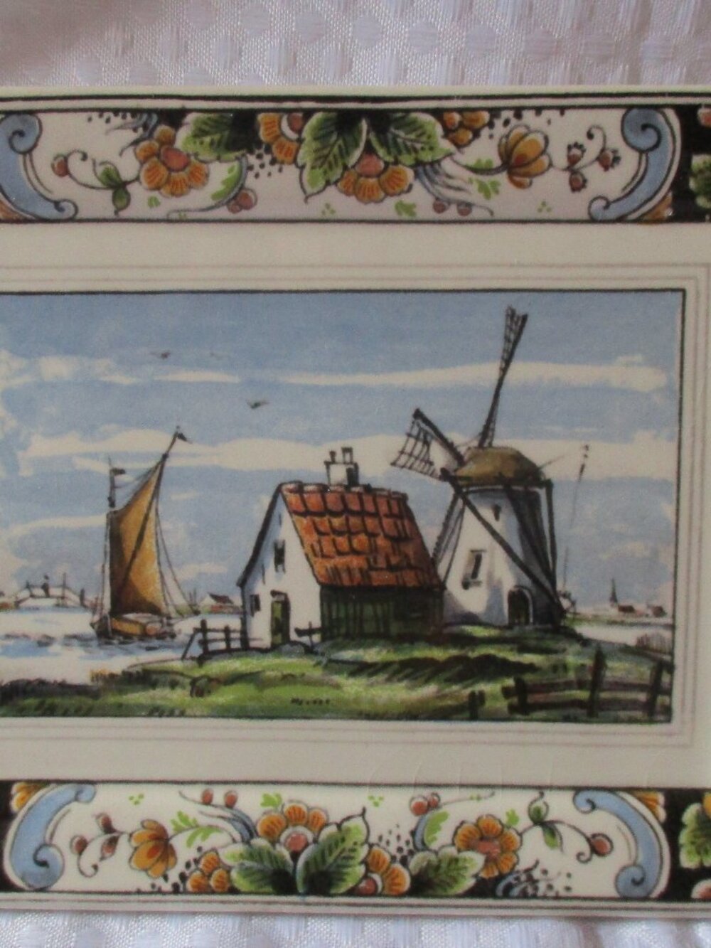 Vtg. Westraven Anno Delfts Handwerk Numbered Hanging Wall Plaque Made In Holland